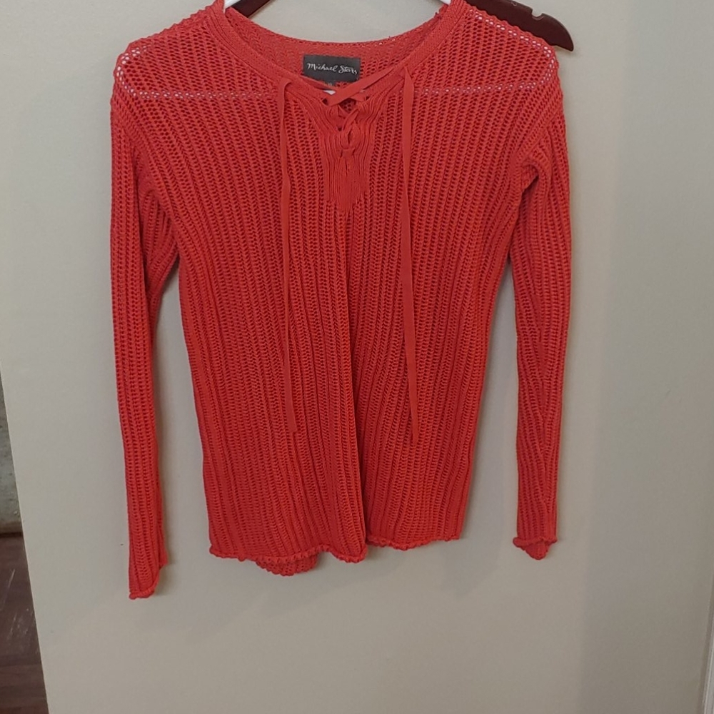 NWOT Michael Star Lace Up Sweater